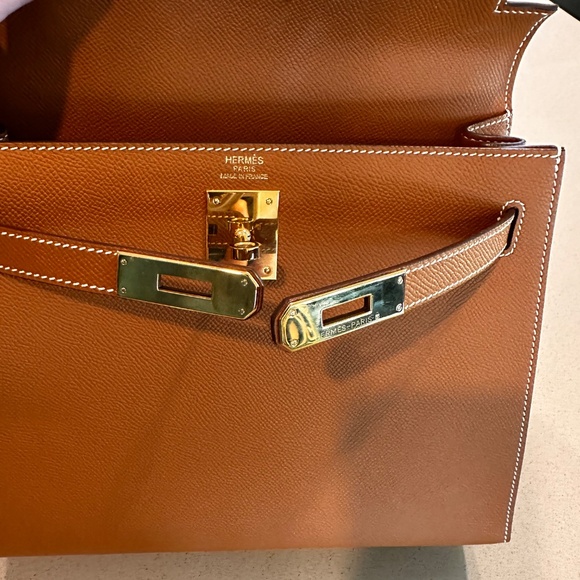 Hermes Kelly epsom salt 28 Gold - Picture 12 of 13